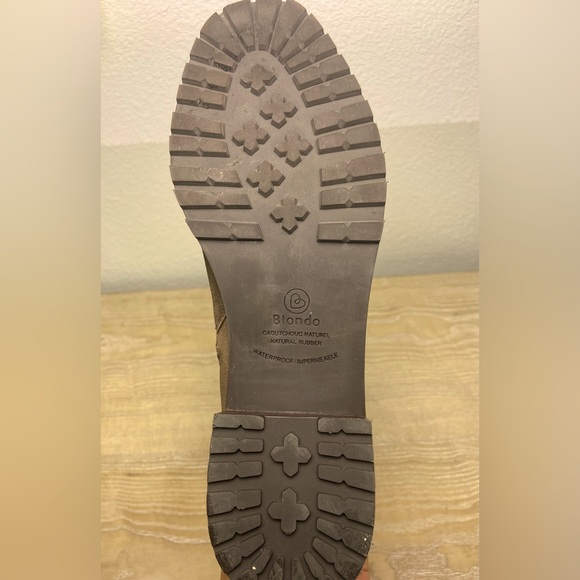 Blondo’ Sawyer Waterproof Ankle Boots Brown Leather Inside Zipper Almond Toe - Picture 8 of 8